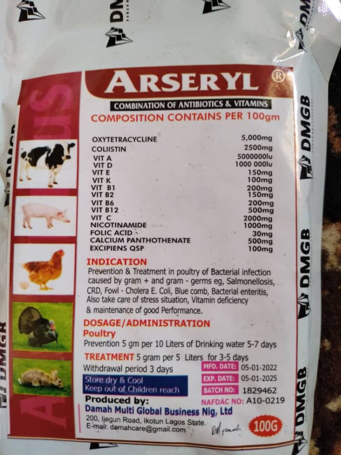 ARSERYL  COMBINATION OF ANTIBIOTICS & VITAMINS