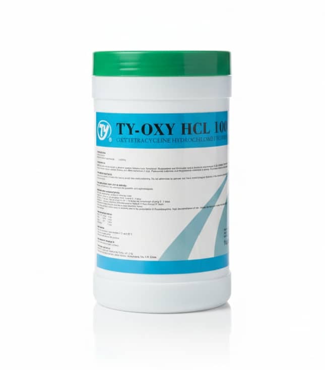 TY - OXY HCL 100%. Contains 1,000mg of Oxytetracycline hydrochloride per gram. 1kg