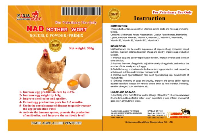 NAD MOTHER WORT SOLUBLE POWDER PREMIX - Image 3